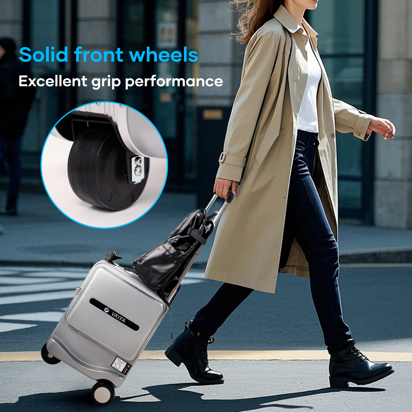 Waterproof USB Charging Suitable Smart Luggage for Rainy Destinations Beach Trips - Image 4